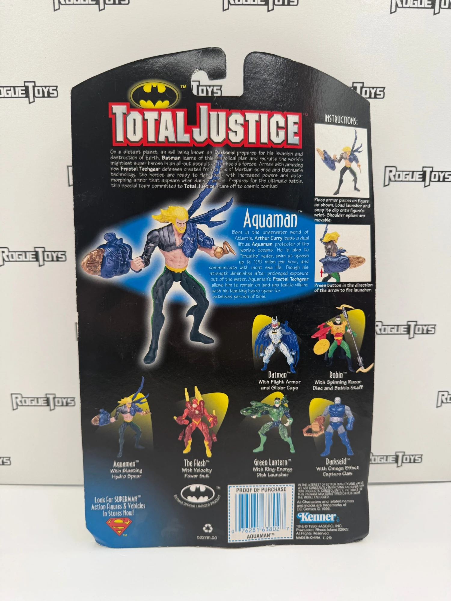 Las Vegas Downtown Kenner Batman Total Justice Aquaman With Blasting Hydro Spear 4 Las Vegas Downtown Kenner Batman Total Justice Aquaman With Blasting Hydro Spear - Image 2