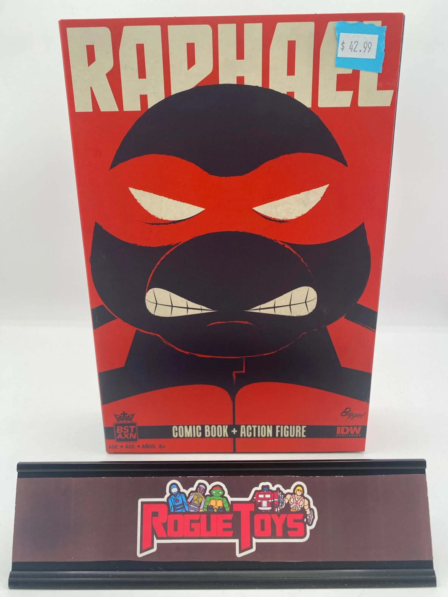 Las Vegas West BST AXN Teenage Mutant Ninja Turtles Raphael Comic Book + Action Figure 3 Las Vegas West BST AXN Teenage Mutant Ninja Turtles Raphael Comic Book + Action Figure