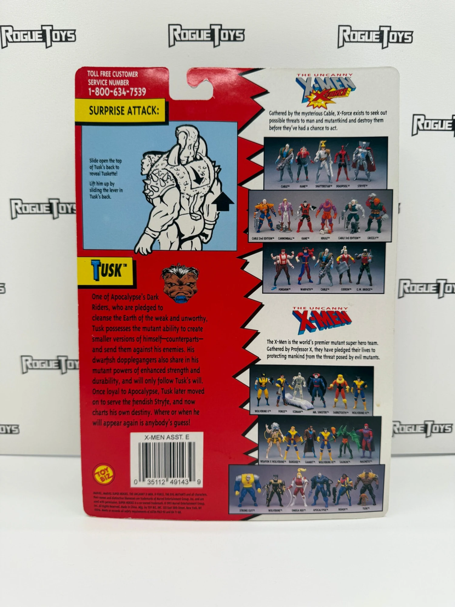 Las Vegas Downtown ToyBiz Marvel Comics The Uncanny X-Men The Evil Mutants Tusk 4 Las Vegas Downtown ToyBiz Marvel Comics The Uncanny X-Men The Evil Mutants Tusk - Image 2