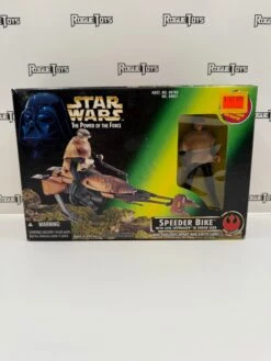 Las Vegas East Kenner Star Wars The Power Of The Force Speeder Bike W/ Luke Skywalker In Endor Gear